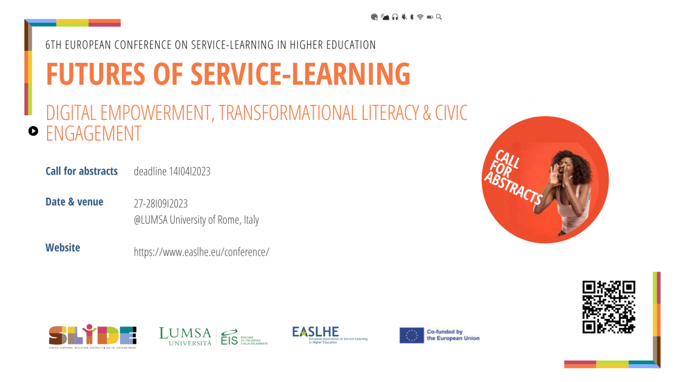 &Scaron;iesta eur&oacute;pska konferencia o service learningu - call for proposals