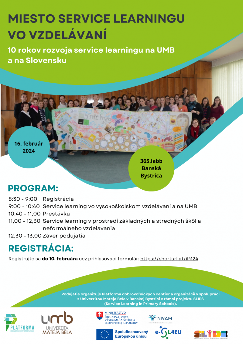 Osl&aacute;vte s nami 10 rokov service learningu na UMB a na Slovensku