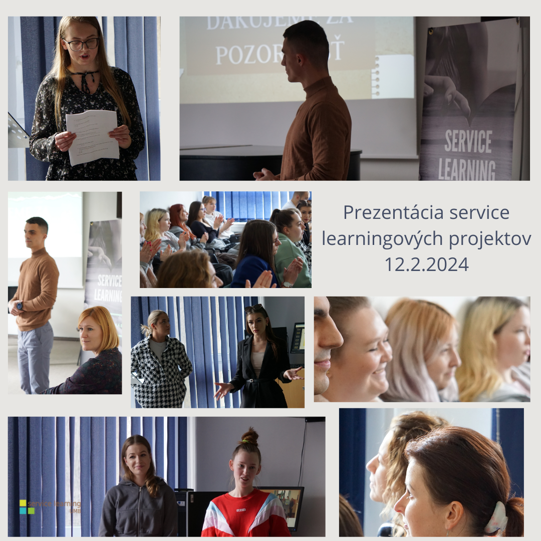 Prezent&aacute;cie pl&aacute;novan&yacute;ch a realizovan&yacute;ch service learningov&yacute;ch projektov 