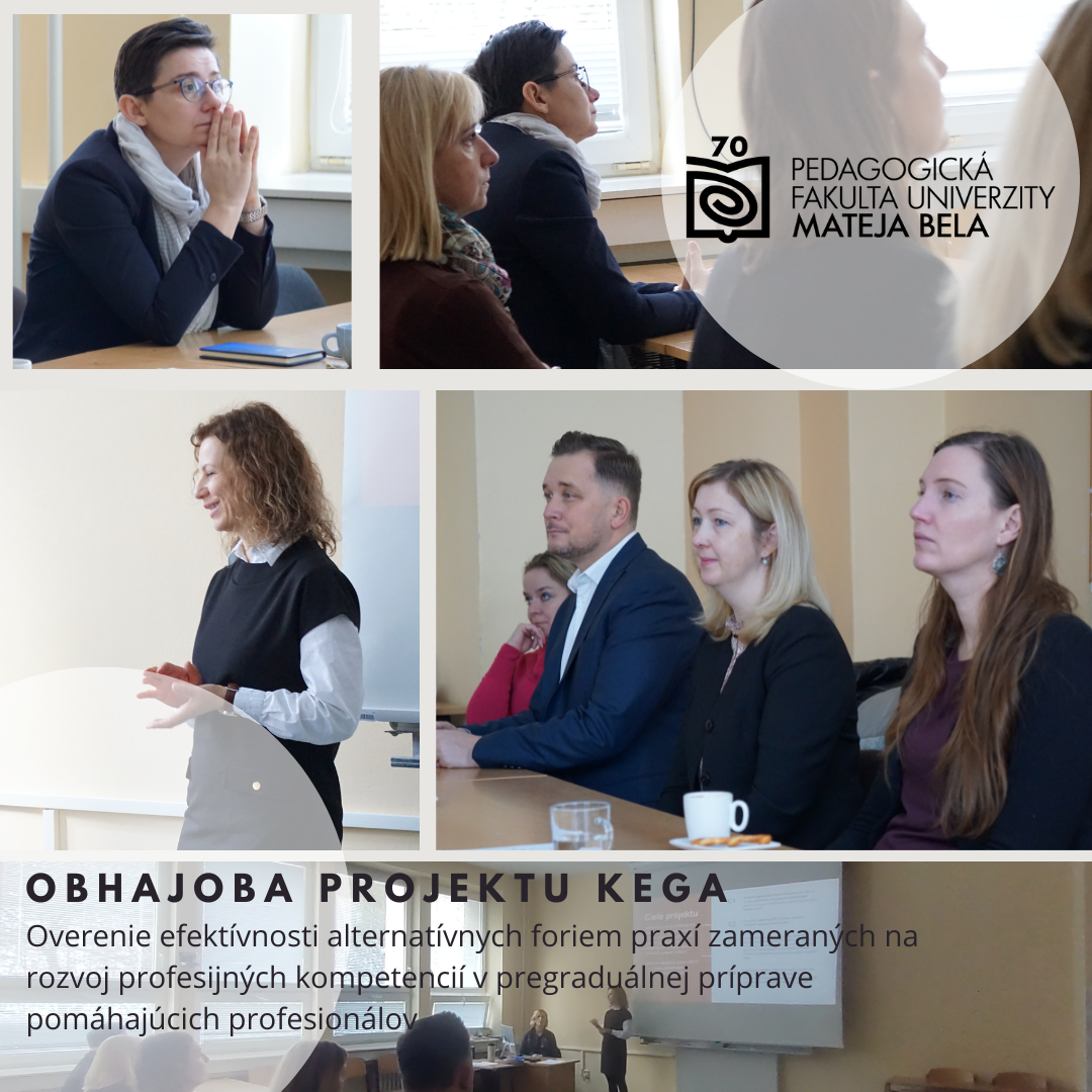 Obhajoby projektu KEGA ktor&yacute; sa venoval aj t&eacute;me service learningu 