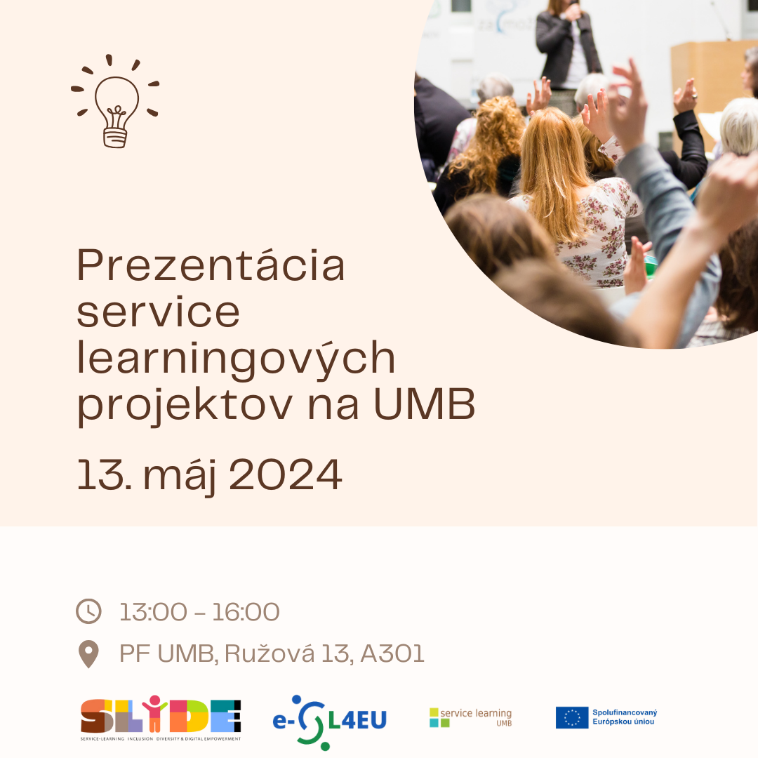 Pozv&aacute;nka na prezent&aacute;ciu service learningov&yacute;ch projektov 