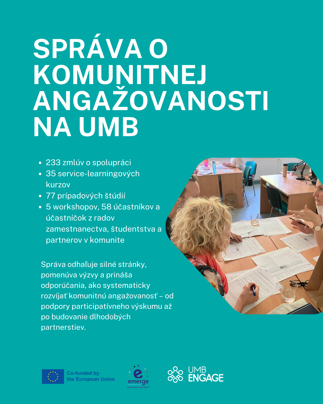 Spr&aacute;va o komunitnej angažovanosti na UMB