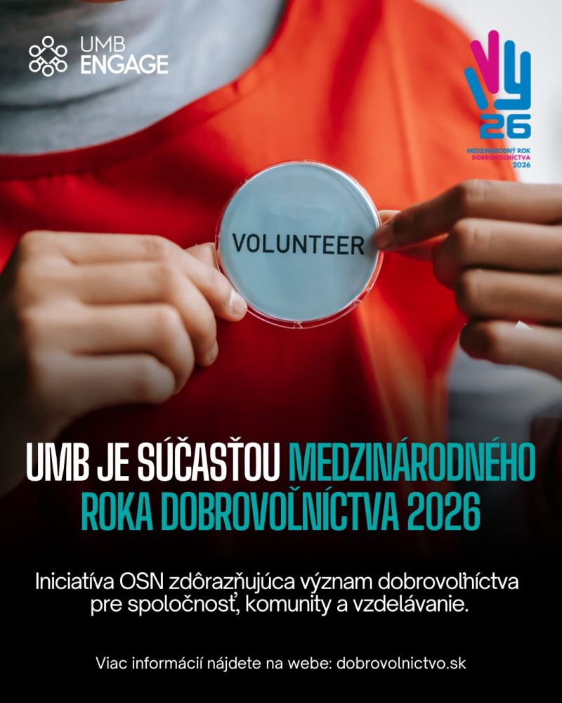 UMB je s&uacute;časťou Medzin&aacute;rodn&eacute;ho roka dobrovoľn&iacute;ctva 2026