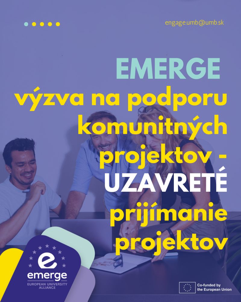 12 projektov zabojuje o podporu v EMERGE v&yacute;zve pre komunitn&eacute; projekty!